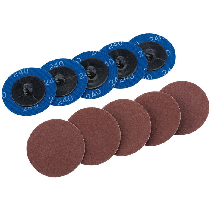 Draper 75613 50mm 240 Grit Alu Oxide Sanding Discs (10pk)