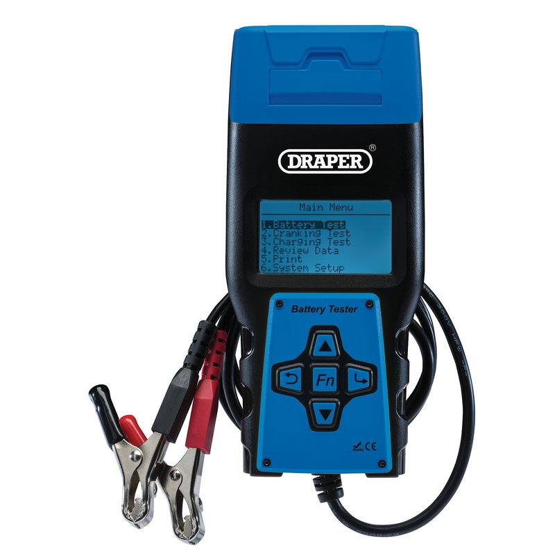 Draper 92445 Battery Tester with Printer — Mallow Tools