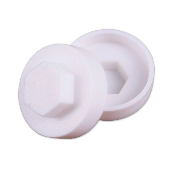Mak Pak White Hex Cap 19mm x 8mm (100pk)