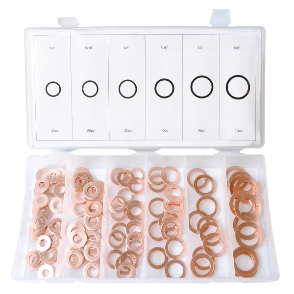 BE CO 110pc Imperial Copper Washer Set (1/4 - 5/8'')