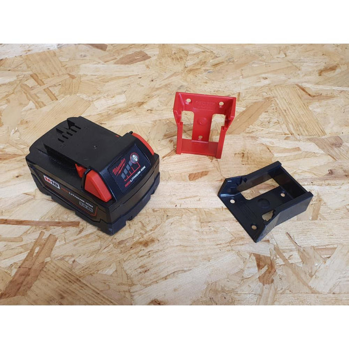 Stealth Mounts Milwaukee 18v Battery Mounts (6 Pack) BM-MW18-RED-6