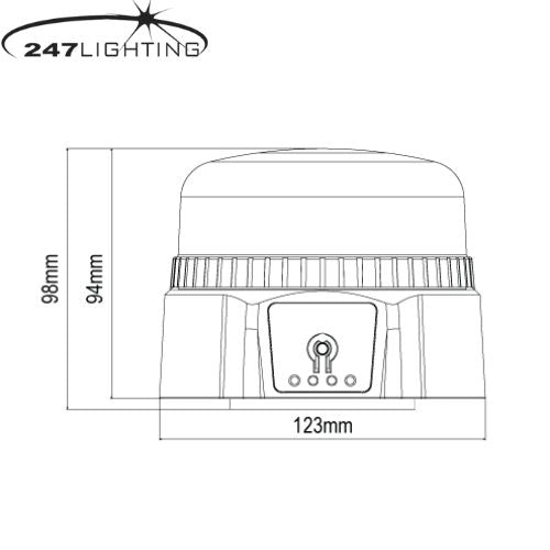 Amber LED Rechargeable Magnetic Beacon (Reg 65)