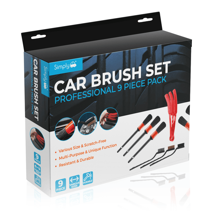 Simnply Auto 9pc Professonal Car Brush Set