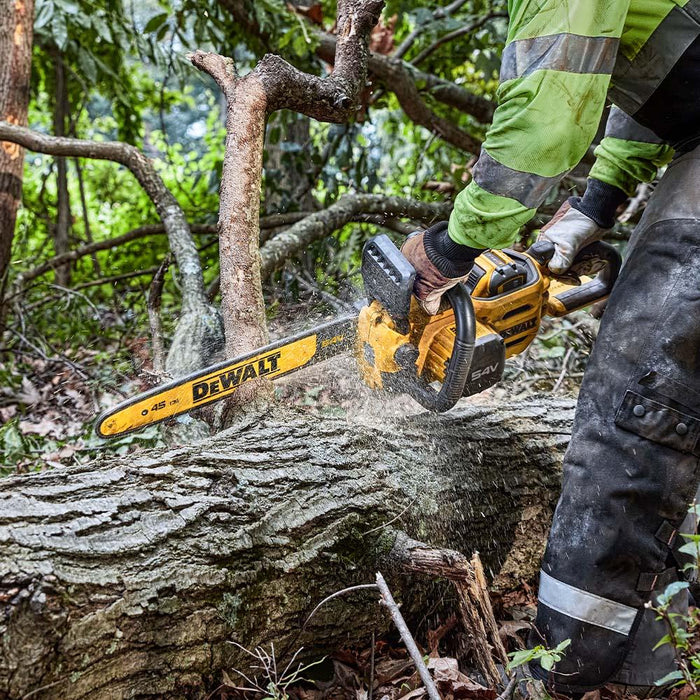 DeWalt DCMCS574X1-GB 54V XR Flexvolt 45cm High Powered Chainsaw (1x9ah)