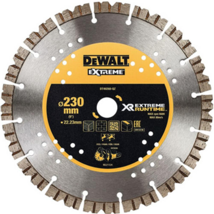 DeWalt circular saw blade with 'Extreme Runtime' on a white background