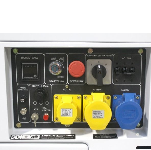 Hyundai DHY6000SE 5.2Kw Silent Diesel Generator