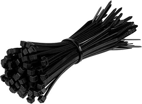 12.4 x 650mm Black Cable Ties (100 Pack)