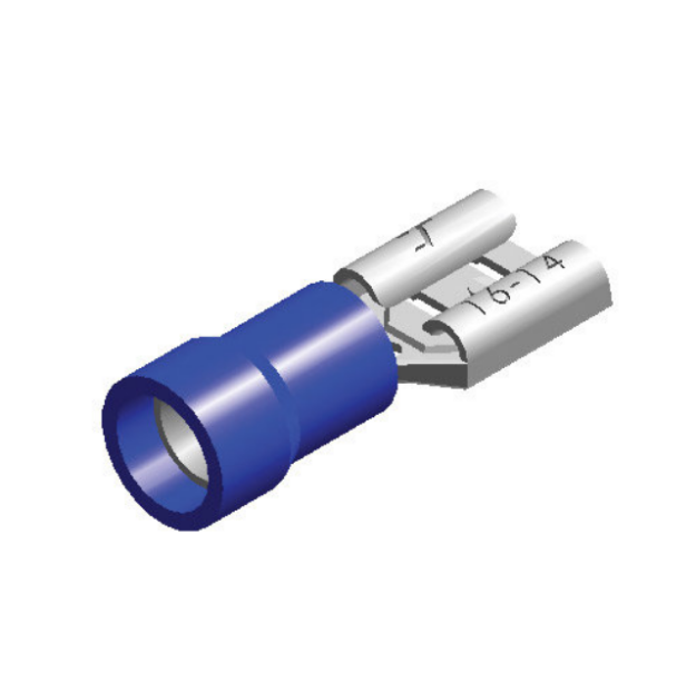 247 Lighting Blue Female Terminal Spade 6.3mm (25pk)