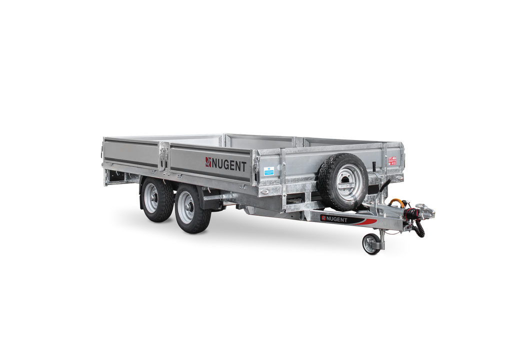 Nugent Flatbed 12ft 2'' x 6ft 7'' Twin Axle c/w Dropsides (3500kg)