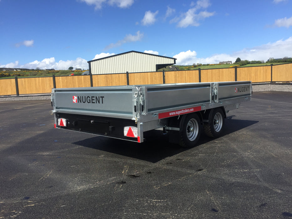 Nugent Flatbed 14ft 1'' x 6ft 7'' Twin Axle c/w Dropsides (3500kg)