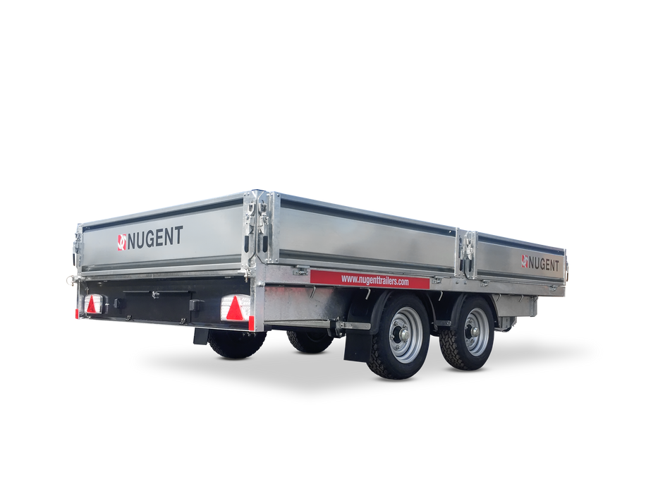 Nugent Flatbed 14ft 1'' x 6ft 7'' Twin Axle c/w Dropsides (3500kg)