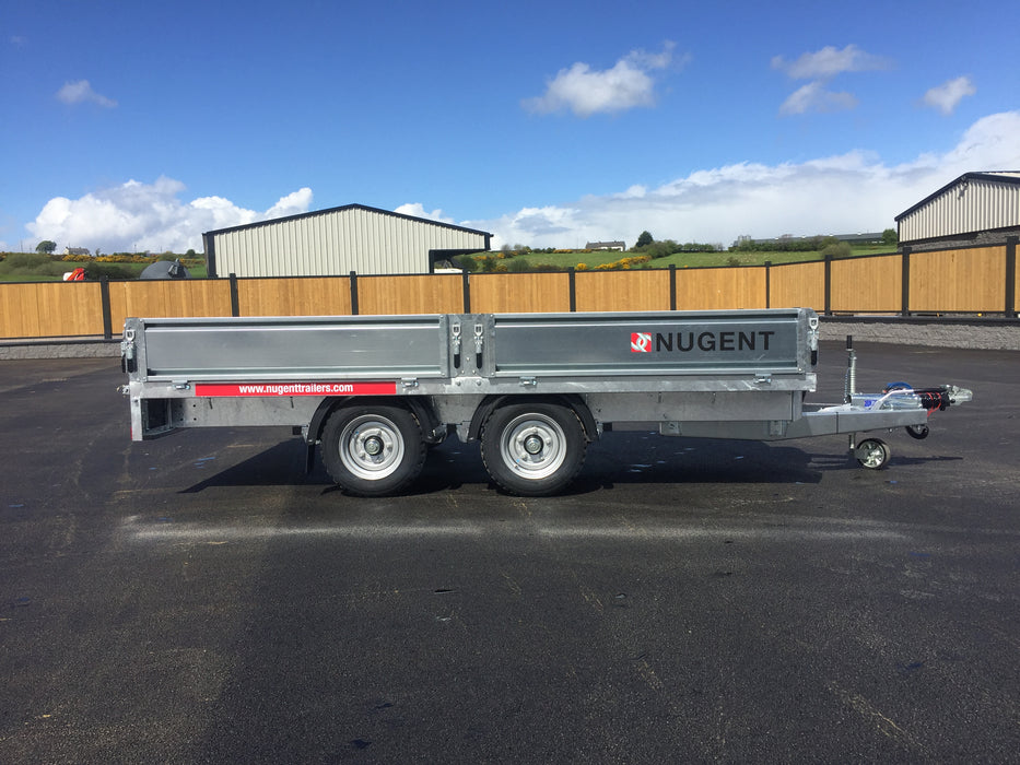 Nugent Flatbed 14ft 1'' x 6ft 7'' Twin Axle c/w Dropsides (3500kg)