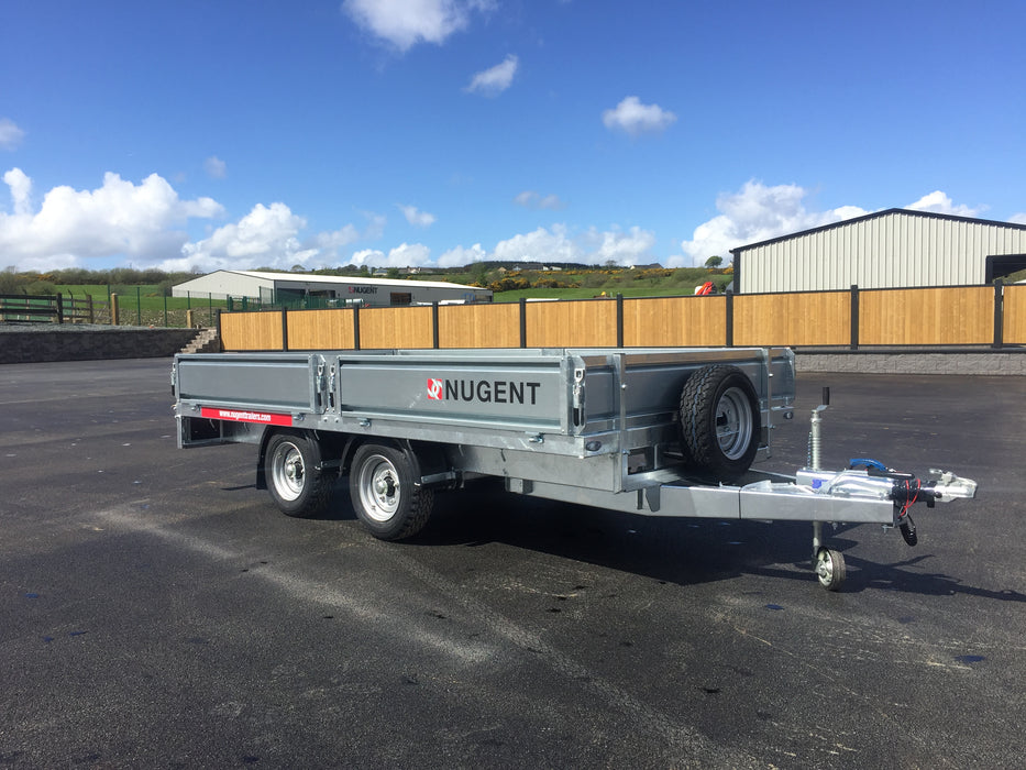 Nugent Flatbed 14ft 1'' x 6ft 7'' Twin Axle c/w Dropsides (3500kg)