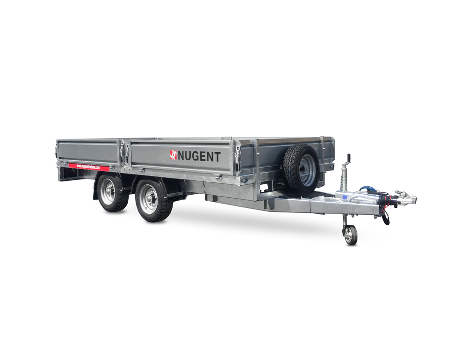 Nugent Flatbed 14ft 1'' x 6ft 7'' Twin Axle c/w Dropsides (3500kg)