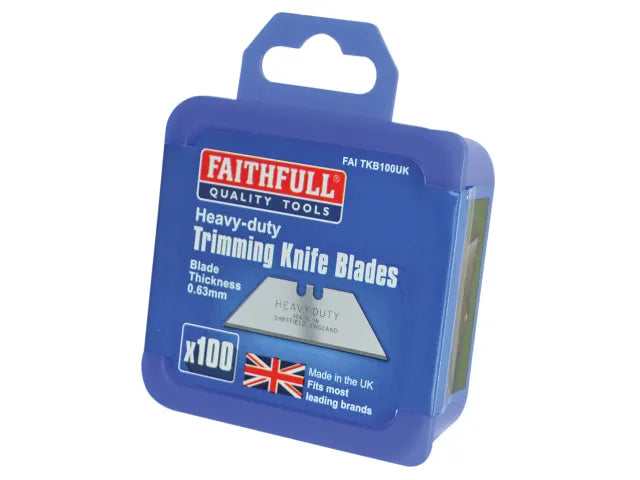 Faithfull Heavy-Duty Trimming Knife Blades (Box 100)