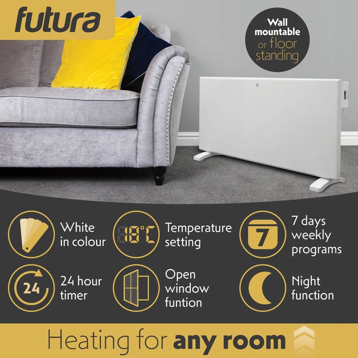 Futura Eco 2000w Electric Panel Heater (Countdown Timer)