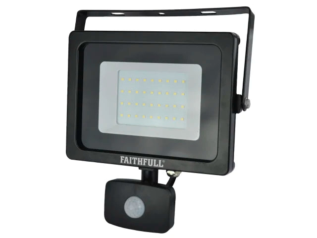 Faithfull SMD LED Security Light with PIR 30W 2400 lumen 240V