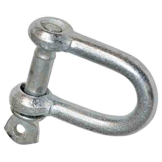 Metal shackle on a white background