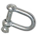 Metal shackle on a white background