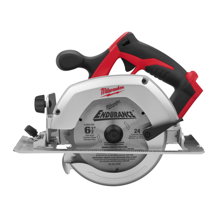 Milwaukee circular saw on a white background