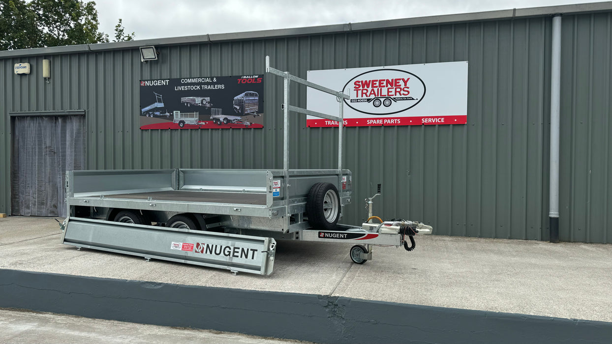 Nugent Flatbed 10ft x 6ft Twin Axle c/w Dropsides (3500kg)