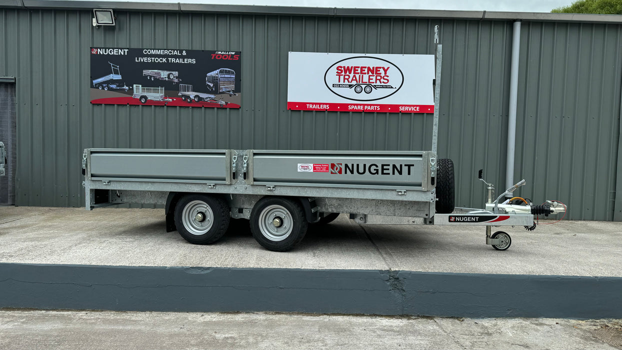 Nugent Flatbed 14ft 1'' x 6ft 7'' Twin Axle c/w Dropsides (3500kg)