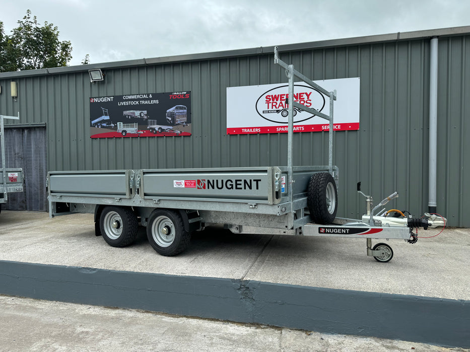 Nugent Flatbed 14ft 1'' x 6ft 7'' Twin Axle c/w Dropsides (3500kg)