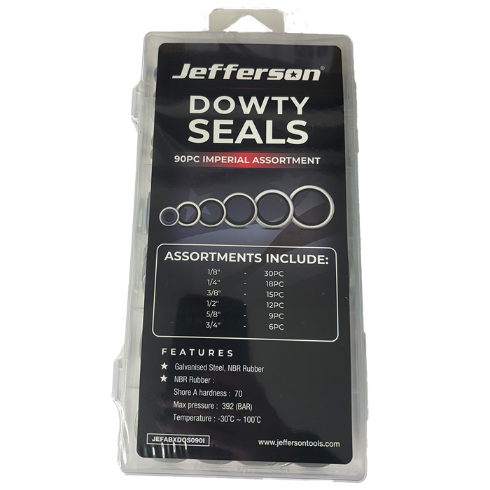 Jefferson Dowty Seals packaging with product details on a white background