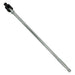 A long chrome metal rod with a black plastic or rubber connector piece at one end, photographed on a plain white background.