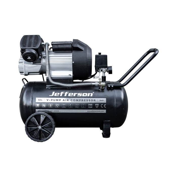 Jefferson 50L 3HP V Pump Air Compressor (12.6CFM)