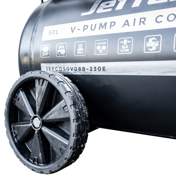 Jefferson 50L 3HP V Pump Air Compressor (12.6CFM)