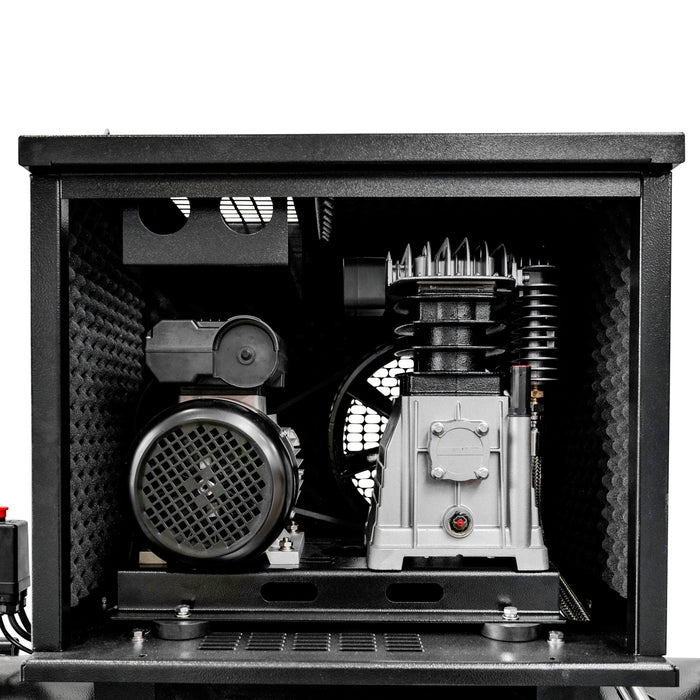 Jefferson 200L 3HP Belt Driven Air Compressor (14.4 CFM) Silent Canopy
