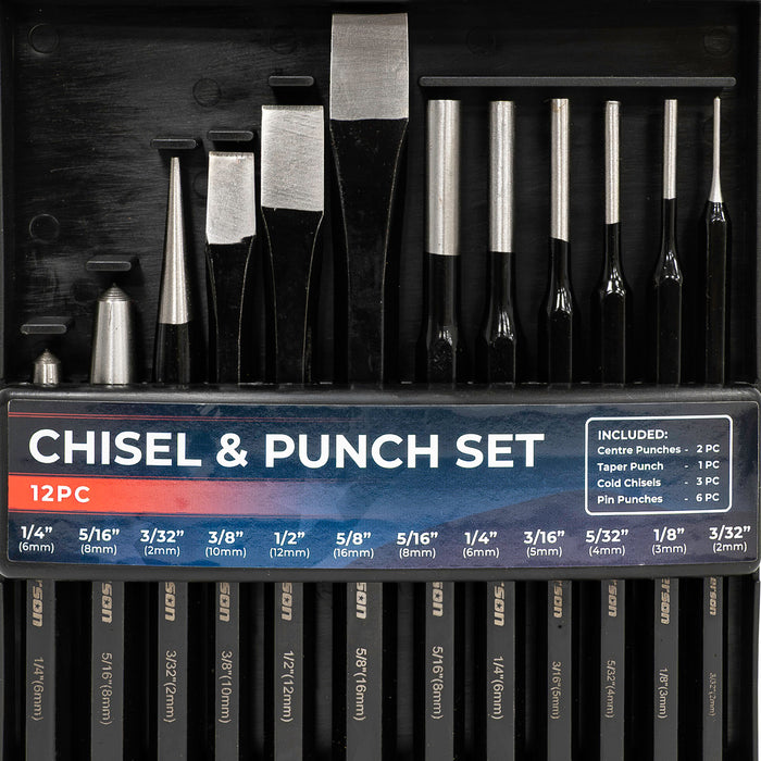 Jefferson 12pc Chisel & Punch Set