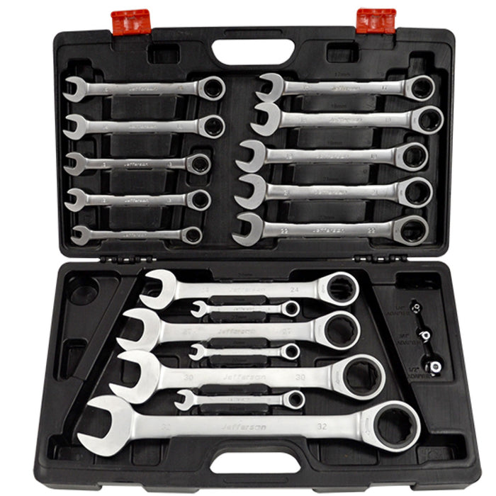 jefferson combination ratchet spanner set