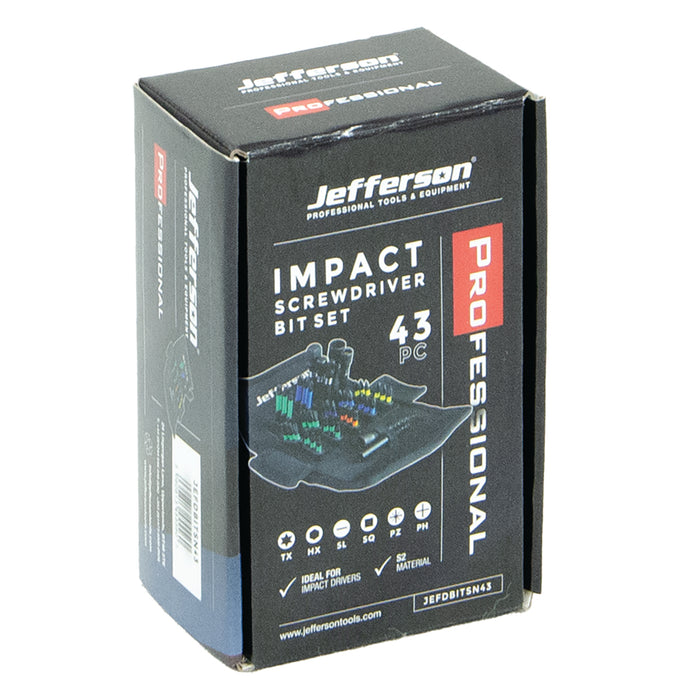 Jefferson 43pc Impact Screwdriver Bit Set