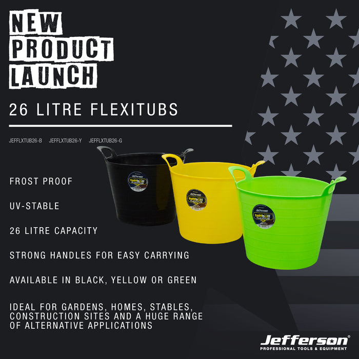 Jefferson 26 Litre Black Flexi Tub