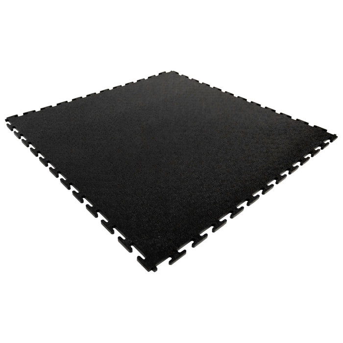 Jefferson 500 x 500mm Interlocking PVC Floor Tile Black (10pk)