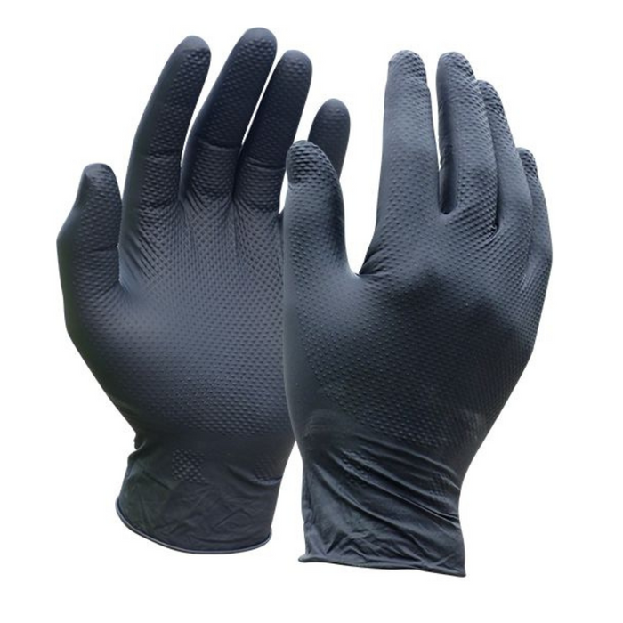 Jefferson 100 Box Black Nitrile Gloves (Size L)