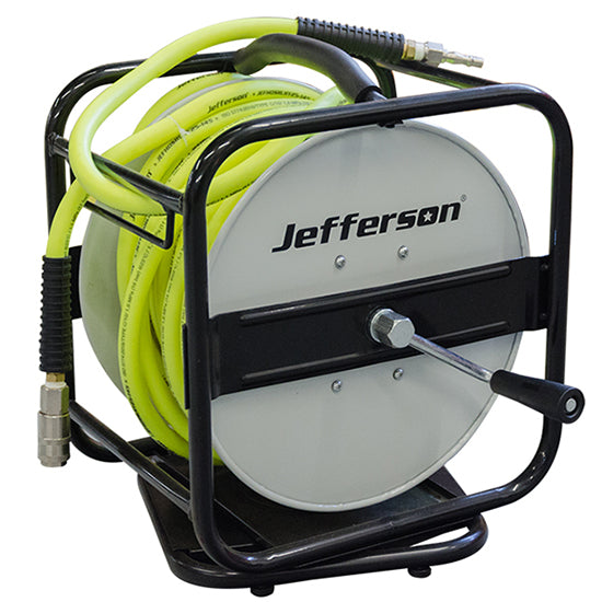 Jefferson 25M 1/4" 360° High-Vis Air Hose Reel