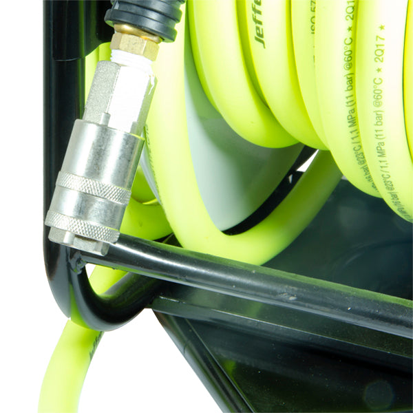 Jefferson 25M 1/4" 360° High-Vis Air Hose Reel