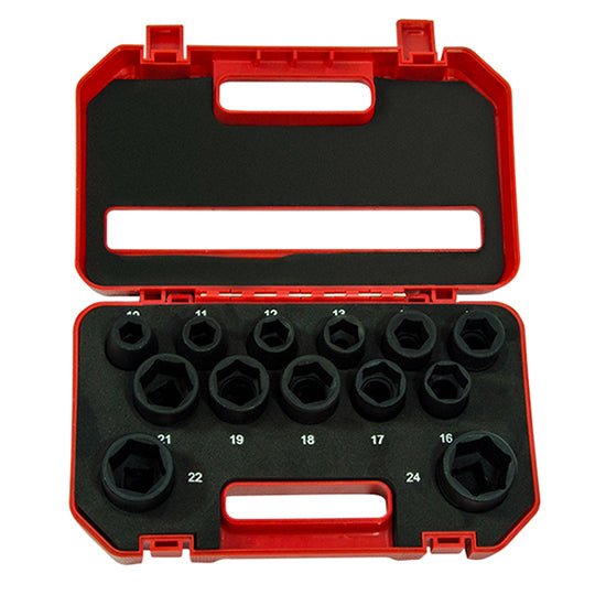 Jefferson 13pc 1/2" Impact Socket Set (10 - 24mm)