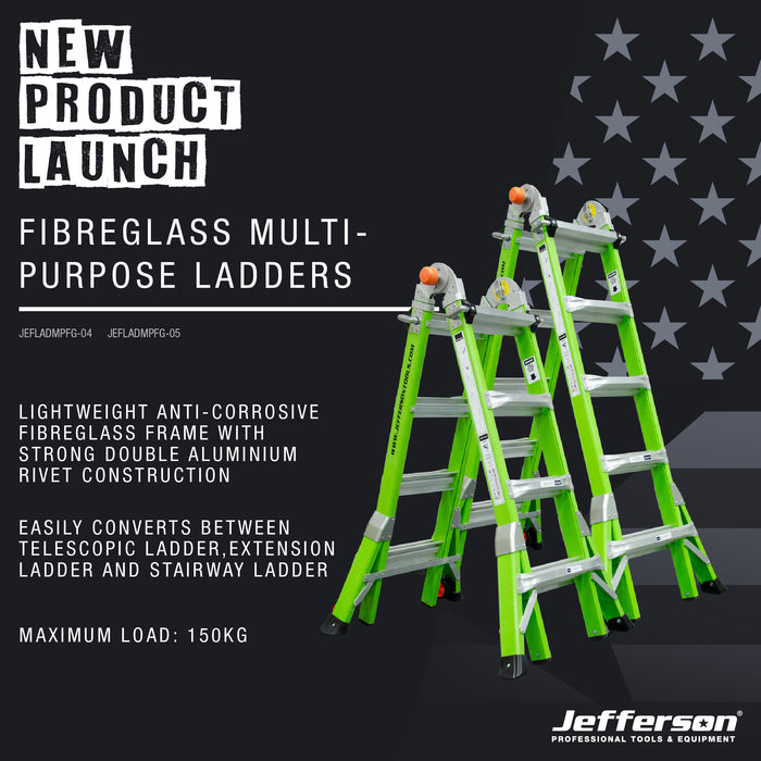 Jefferson FG4 Fibreglass Multi Purpose Ladder (4M)