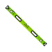 Green level tool with black accents on a white background
