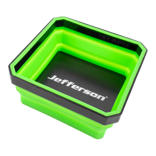 green collapsible parts tray 