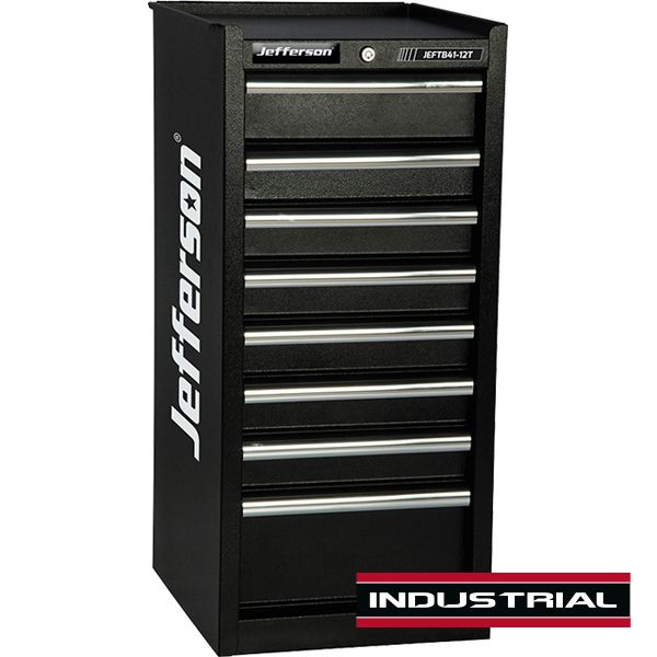 Jefferson 8 Drawer 16" Industrial Side Cabinet Tool Chest