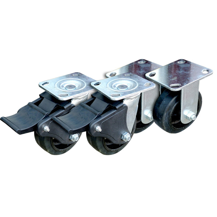 Jefferson 5'' Rubber Heavy Duty Castor Wheel Set
