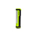 Black and green flashlight on a white background