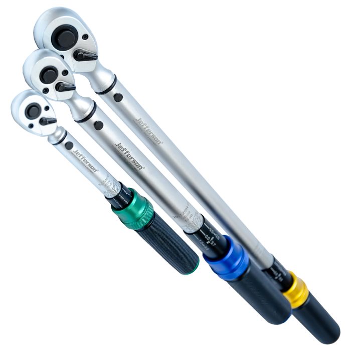 Jefferson 3pc Calibrated Micrometer Style Torque Wrench Set