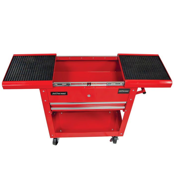 Jefferson Mobile Tool & Parts Trolley with Sliding Lid & Drawers