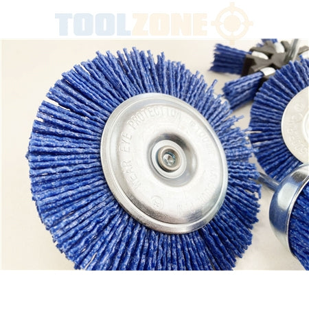 Toolzone 5Pc Nylon Abrasive Filament Brush Set